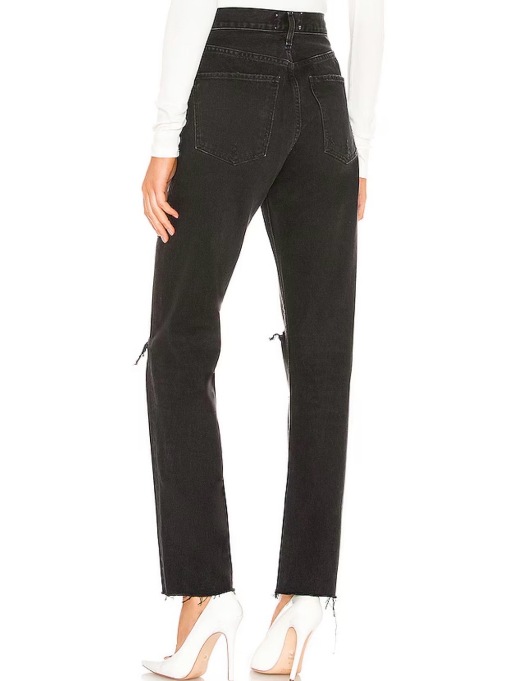 Agolde Cherie High Rise Straight Jeans in Distortion